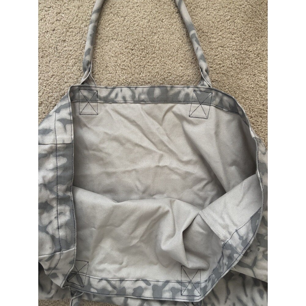 ALO YOGA Gray Tie Dye Large Canvas Tote Bag Gym Travel Carry-on - Picture 2 of 4